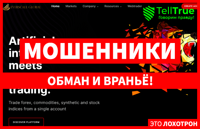 EverScaleGlobal (everscaleglobal.com) лжеброкер! Отзыв Telltrue